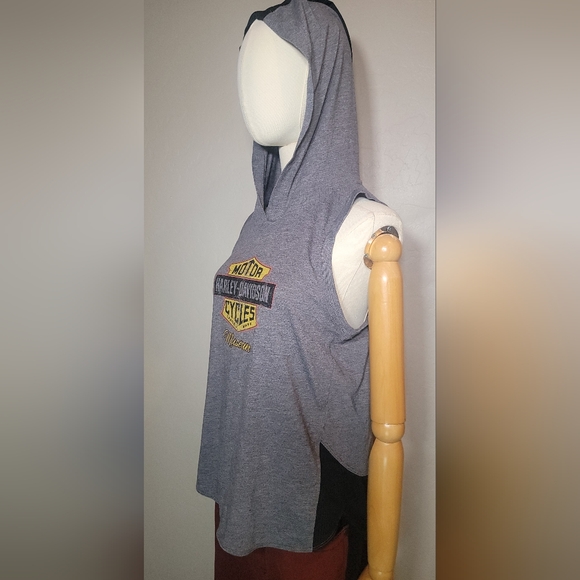 Harley Davidson Museum Women's Gray Sleeveless Pullover, sz Med - Picture 3 of 8